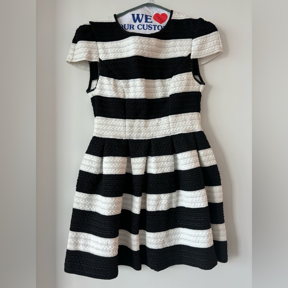 Black and white mini dress